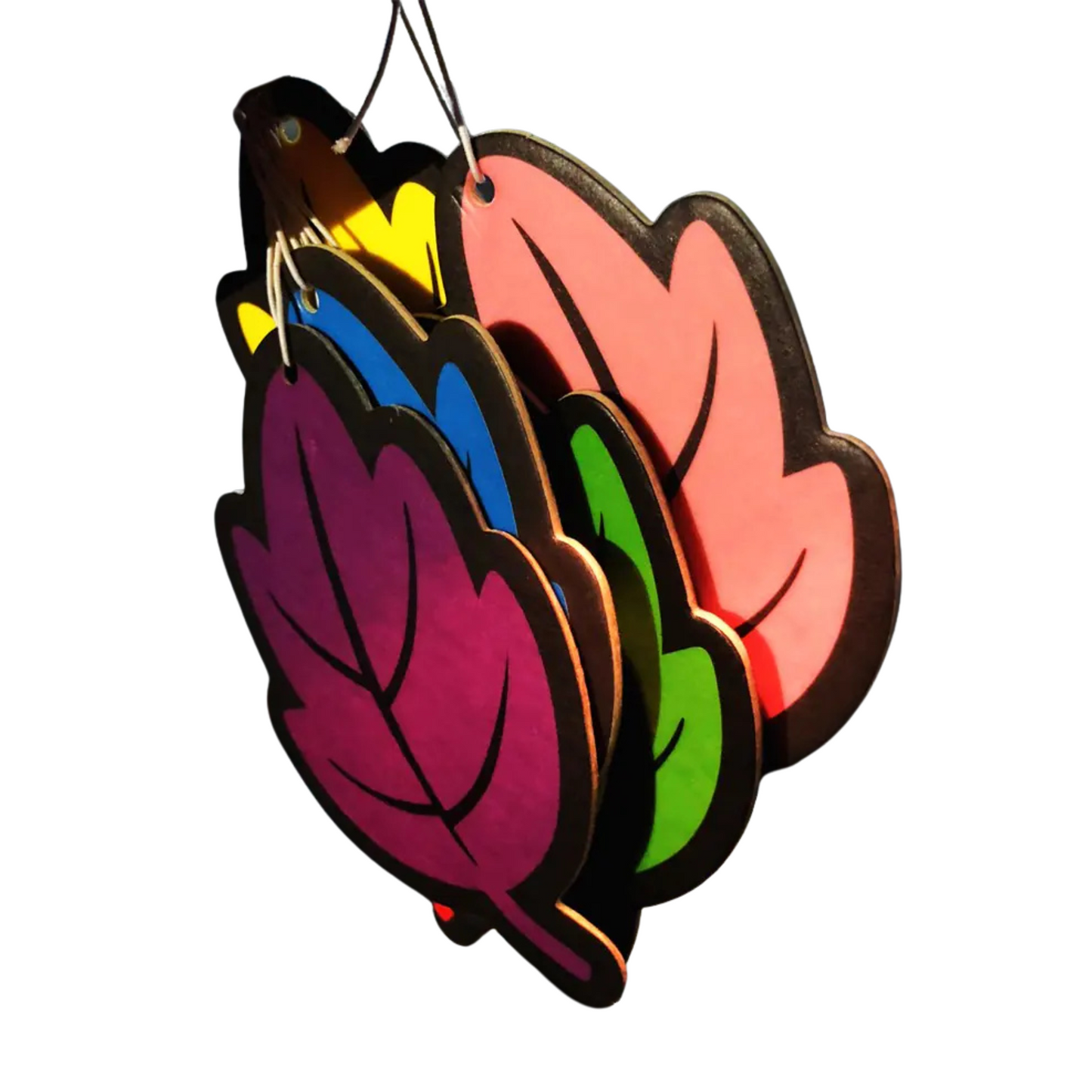 Leaf-Shaped Hanging Car Air Freshener – 6-Pack Long-Lasting Scent