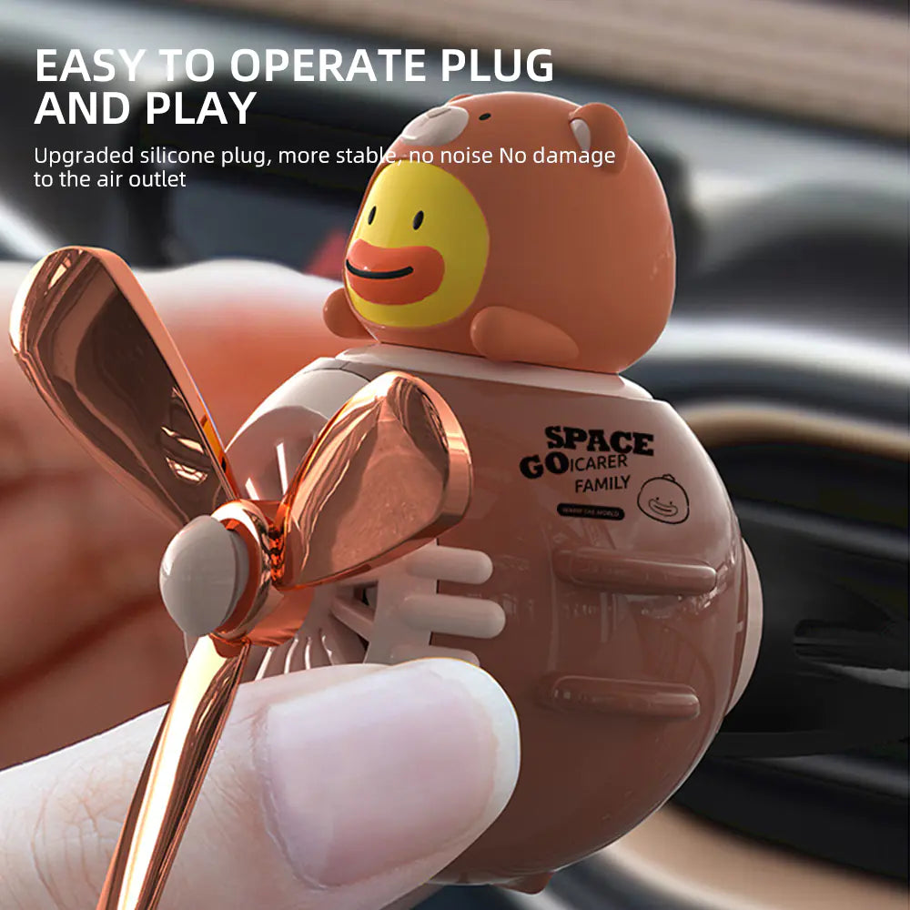 Pilot Car Air Freshener with Rotating Propeller