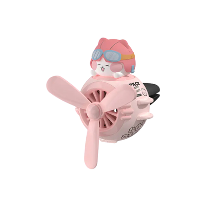 Pilot Car Air Freshener with Rotating Propeller